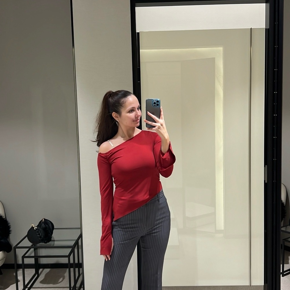 Garage Red Long Sleeve Top